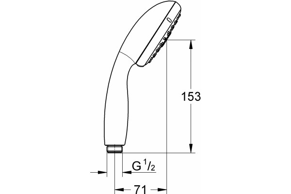 Душевая лейка Grohe New Tempesta 28419002 хром, 3 режима