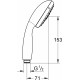 Душевая лейка Grohe New Tempesta 28419002 хром, 3 режима