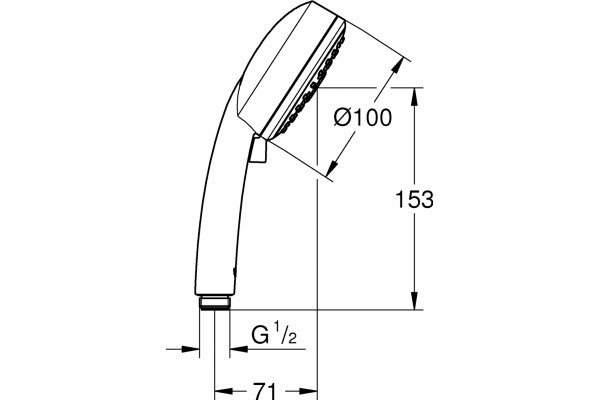 Душевая лейка Grohe Tempesta Cosmopolitan 27574002 хром, 3 режима