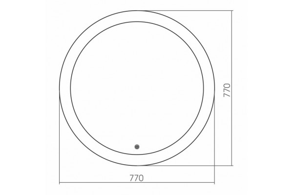 Зеркало Grossman Cosmo 9D770 77x77 с подсветкой в современном стиле
