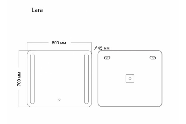 Зеркало Grossman Lara 138070 80x70 с подсветкой  в современном стиле