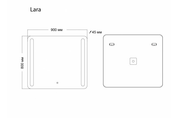 Зеркало Grossman Lara 139080 90x80 с подсветкой  в современном стиле