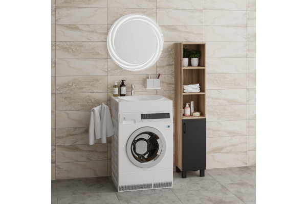 Раковина на стиральную машинку Grossman Neo 60x59.8 белая  прямоугольная, цвет белый