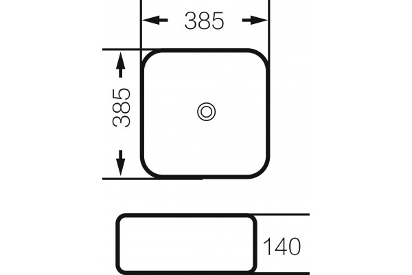 Раковина Grossman GR-4042BW черно-белая