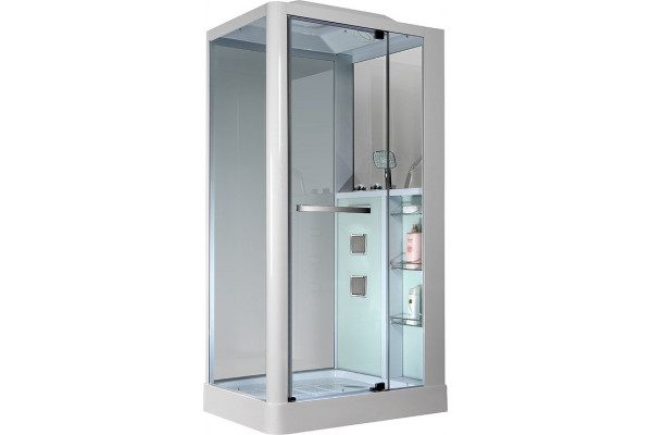 Душевая кабина Grossman GR-122 100x80 см белая прямоугольная, поддон средний