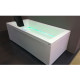 Treesse Dream 180 Ванна SX с гидромасс 180x80xh67см компл AWC 1 подголов черный  с фронт. и 1-ой  боков панелью DX LED хром скр.нап цвет:бел/хром V838F/1+V078F+V078LD+CROLED+ERO