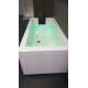 Treesse Dream 180 Ванна SX с гидромасс 180x80xh67см компл AWC 1 подголов черный  с фронт. и 1-ой  боков панелью DX LED хром скр.нап цвет:бел/хром V838F/1+V078F+V078LD+CROLED+ERO