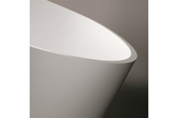GRUPPO TREESSE Bali Ванна отдельностоящая 160x85x62h мм. с сливом-переливом и сифоном SOLID SURFACE цвет белый матовый V026BO