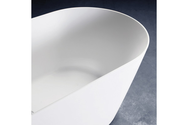 Gruppo Treesse Inka Ванна 150x70xh60 см. овальная  отдельностоящая  акриловая со щелевым переливом цвет белый матовый V385BO