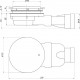 Сифон для поддона GuteWetter 00-802CH серый, хром, выпуск боковой