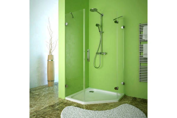 Душевой уголок GuteWetter Lux Festt GK-001 правый 90x90 см стекло бесцветное, фурнитура хром, двери распашные