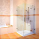 Душевой уголок GuteWetter Lux Square GK-003 правый 90x90 см стекло бесцветное 6-8, фурнитура хром, квадратный, двери распашные