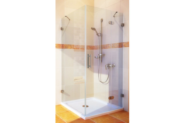 Душевой уголок GuteWetter Lux Square GK-003 правый 90x90 см стекло бесцветное 6-8, фурнитура хром, квадратный, двери распашные