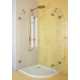 Душевой уголок GuteWetter Lux Meliori GK-001 правый 90x90 см стекло бесцветное, фурнитура хром, четверть круга, двери распашные
