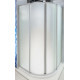 Душевой уголок GuteWetter Practic Round GK-401 90 см стекло матовое, профиль матовый хром, четверть круга, двери раздвижные
