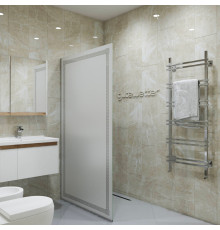 Душевая перегородка GuteWetter Glass Line GK-010 CL VE 100x220 стекло тонированное, с узором, профиль хром