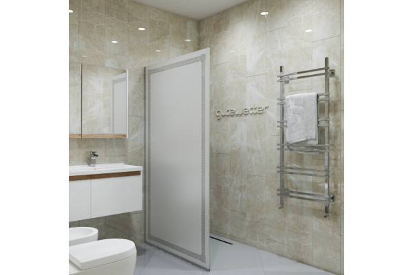 Душевая перегородка GuteWetter Glass Line GK-010 CL VE 100x220 стекло тонированное, с узором, профиль хром