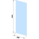 Душевая перегородка GuteWetter Glass Line GK-010 CL VE 85x220 стекло тонированное, с узором, профиль серебро, матовый