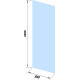 Душевая перегородка GuteWetter Glass Line GK-010 CL VE 95x220 стекло тонированное, с узором, профиль серебро, матовый