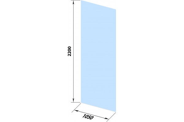 Душевая перегородка GuteWetter Glass Line GK-010 CL VE 105x220 стекло тонированное, с узором, профиль серебро, матовый