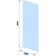 Душевая перегородка GuteWetter Glass Line GK-010 CL VE 105x220 стекло тонированное, с узором, профиль серебро, матовый