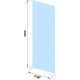 Душевая перегородка GuteWetter Glass Line GK-010 CL CH 110x220 стекло прозрачное, профиль серебро, матовый