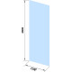 Душевая перегородка GuteWetter Glass Line GK-010 CL VE 115x220 стекло тонированное, с узором, профиль серебро, матовый