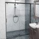 Душевая дверь в нишу GuteWetter Slide SLDGK-862 130 см, профиль черный матовый, раздвижная, с покрытием анти-капля