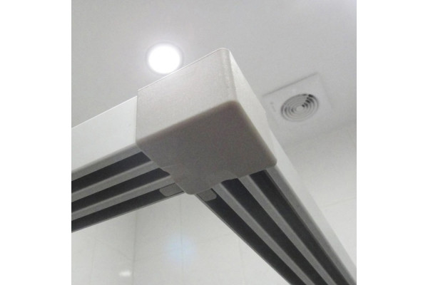 Душевой уголок GuteWetter Practic Rectan GK-422 правая 120x75 см стекло бесцветное, профиль матовый хром, прямоугольный, двери раздвижные