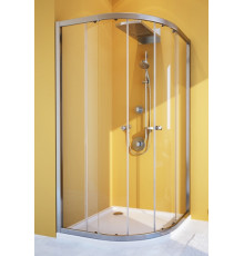 Душевой уголок GuteWetter Shape Round GK-864A 90x90 см стекло бесцветное, профиль хром, четверть круга, двери раздвижные