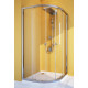 Душевой уголок GuteWetter Shape Round GK-864A 90x90 см стекло бесцветное, профиль хром, четверть круга, двери раздвижные