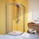 Душевой уголок GuteWetter Shape Round GK-864A 90x90 см стекло бесцветное, профиль хром, четверть круга, двери раздвижные
