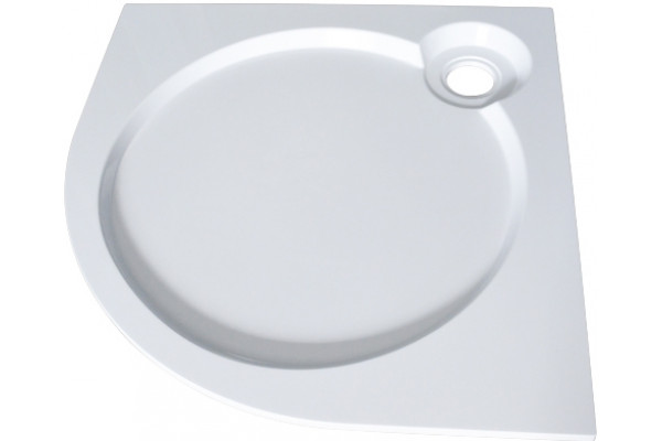 Поддон для душа GuteWetter Deluxe 90x90x2 R белый четверть круга, низкий
