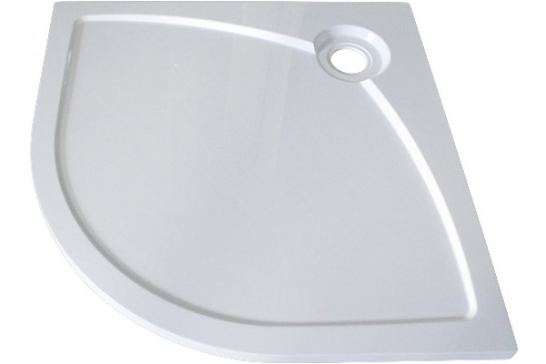 Поддон для душа GuteWetter Deluxe 90x90x4 R белый четверть круга, низкий