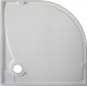 Поддон для душа GuteWetter Deluxe 90x90x4 R белый четверть круга, низкий