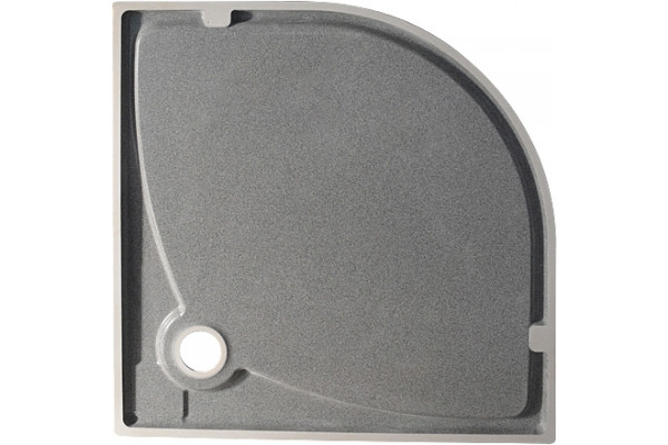 Поддон для душа GuteWetter Deluxe 90x90x4 R серый четверть круга, низкий