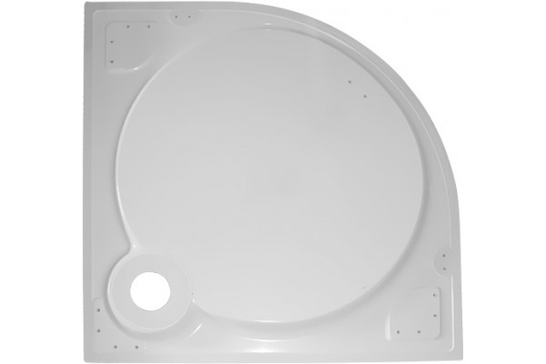 Поддон для душа GuteWetter Deluxe 90x90x16 R белый четверть круга, средний