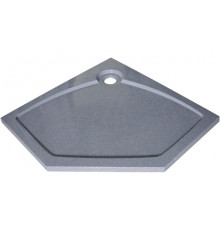 Поддон для душа GuteWetter Deluxe 100x100x4 P серый пятиугольный, низкий