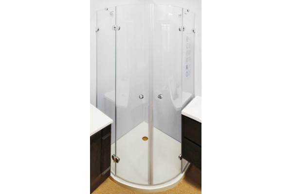 Душевой уголок GuteWetter Lux Meliori GK-002 100x100 см стекло бесцветное, фурнитура хром, четверть круга, двери распашные