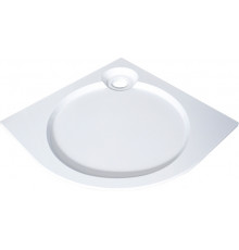 Поддон для душа GuteWetter Deluxe 100x100x2 R белый четверть круга, низкий