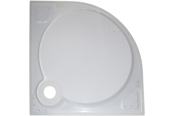 Поддон для душа GuteWetter Deluxe 100x100x2 R белый четверть круга, низкий