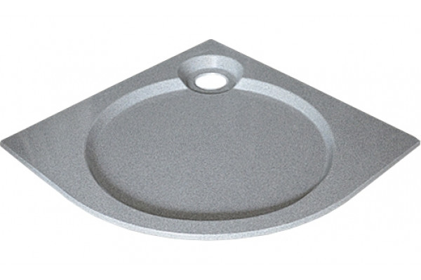 Поддон для душа GuteWetter Deluxe 100x100x2 R серый четверть круга, низкий