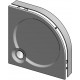 Поддон для душа GuteWetter Deluxe 100x100x16 R серый четверть круга, средний