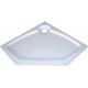 Поддон для душа GuteWetter Deluxe 90x90x2 P белый пятиугольный, низкий
