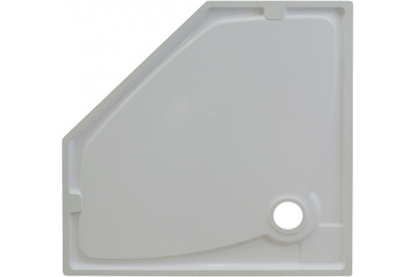 Поддон для душа GuteWetter Deluxe 90x90x4 P белый пятиугольный, низкий