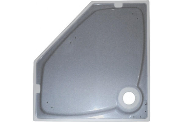Поддон для душа GuteWetter Deluxe 90x90x2 P серый пятиугольный, низкий