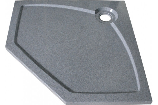 Поддон для душа GuteWetter Deluxe 90x90x4 P серый пятиугольный, низкий