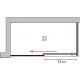 Душевой уголок GuteWetter Slide Rectan GK-863A левая 120x90 см стекло бесцветное, профиль хром, прямоугольный, двери раздвижные
