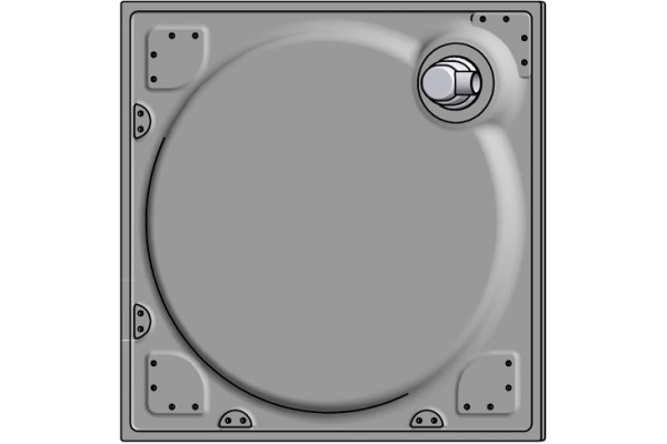 Поддон для душа GuteWetter Deluxe 90x90x2 Q серый квадратный, низкий
