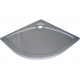 Поддон для душа GuteWetter Deluxe 80x80x2 R серый четверть круга, низкий